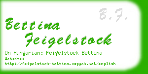 bettina feigelstock business card